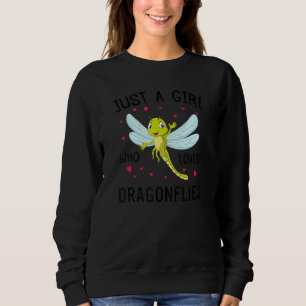 Dragonfly Hearts Graphics Just A Girl, die Liebe D Sweatshirt