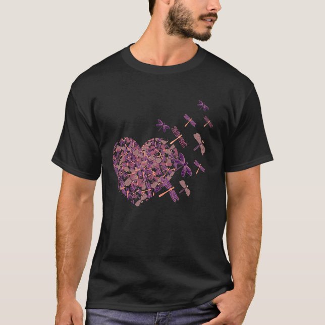 Dragonfly Herz aus dem Herzen Lover Classic  T-Shirt (Vorderseite)