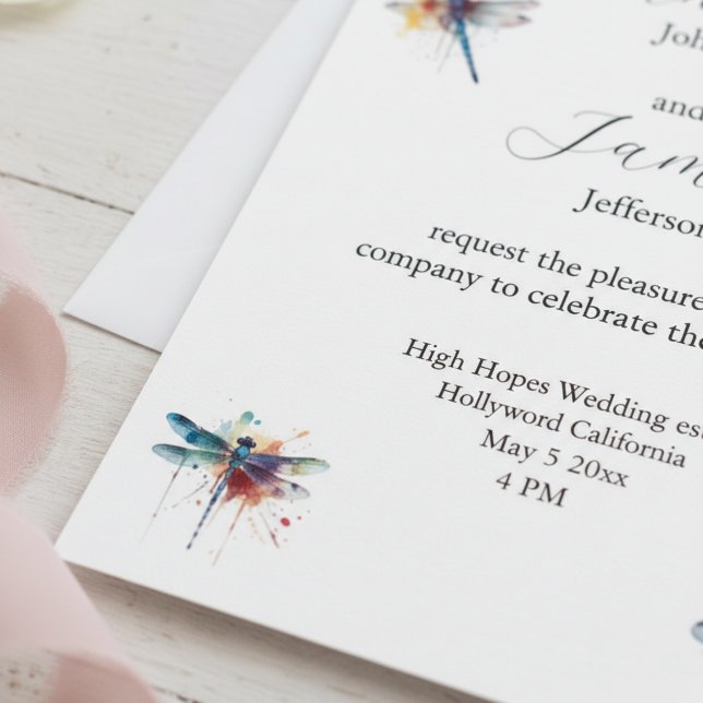Dragonfly Hochzeit Einladung Postkarte (Von Creator hochgeladen)