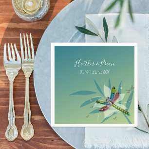 Dragonfly-Hochzeitspapier Napkins Serviette