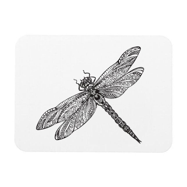 Dragonfly im Stil Magnet (Horizontal)