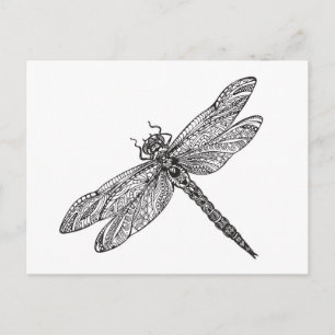 Dragonfly im Stil Postkarte