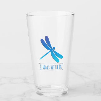 Dragonfly - Immer mit mir - blau - Glas - Tumbler
