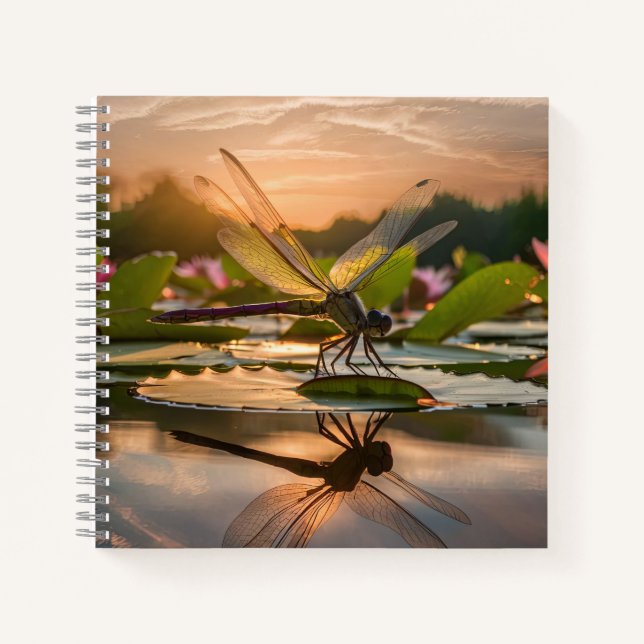 Dragonfly in der Natur Notizbuch (Vorderseite)