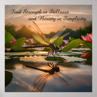 Dragonfly in der Natur Poster