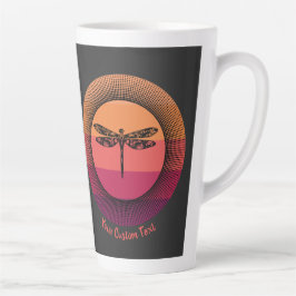 Dragonfly in Retro Sunset mit Namen Milchtasse