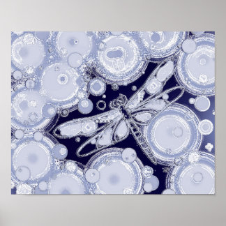Dragonfly in Sky Poster