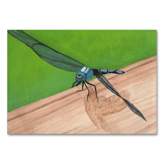 Dragonfly-Insekt-Lesekarten Tischnummer (Vorderseite)