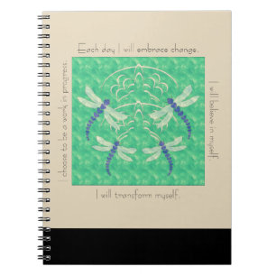 Dragonfly   Inspirational Spiral Notebook Notizblock