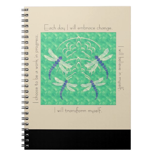 Dragonfly | Inspirational Spiral Notebook Notizblock (Vorderseite)