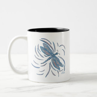 Dragonfly-Keramik-Tasse Zweifarbige Tasse