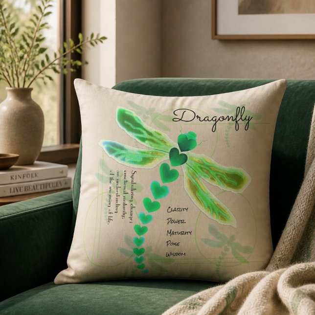 Dragonfly | Khaki 20"x20" Kissen (Von Creator hochgeladen)