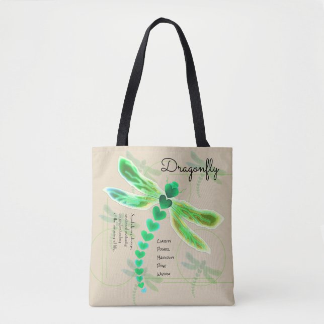 Dragonfly | Khaki Tote Bag (Vorderseite)