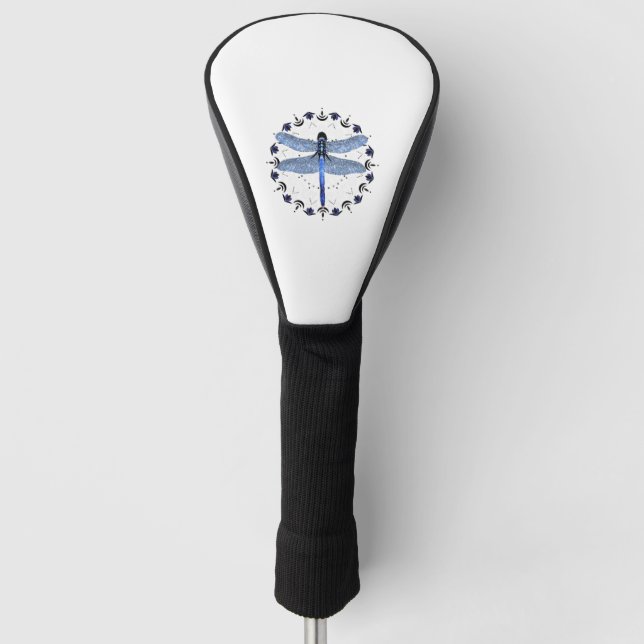 Dragonfly Kleidung Dragonfly Sweatshirt Mandala Golf Headcover (Vorderseite)