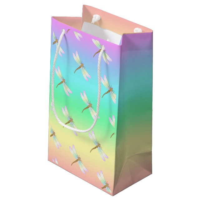 Dragonfly Kleine Geschenktüte (Rückseite Schrägansicht)
