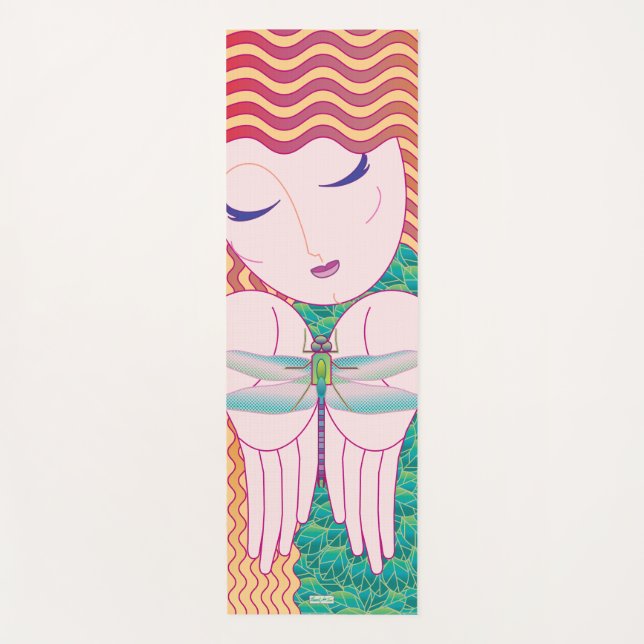 Dragonfly Lady Yoga Mat Yogamatte (Vorderseite)