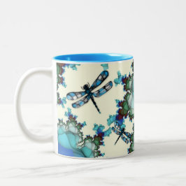 Dragonfly Land-Tasse Zweifarbige Tasse