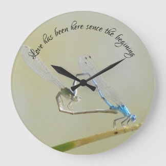 Dragonfly-Liebe Große Wanduhr
