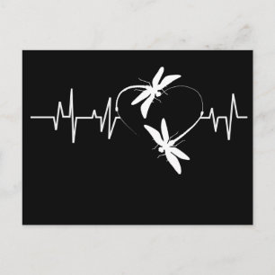 Dragonfly Lover Geschenk Funny Dragonfly Heartbea Postkarte