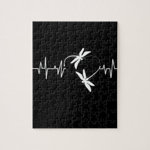 Dragonfly Lover Geschenk  Funny Dragonfly Heartbea Puzzle