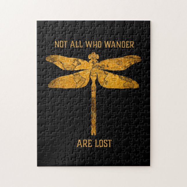 Dragonfly Lover| Nicht alle, die wandern, sind ver Puzzle (Vertikal)