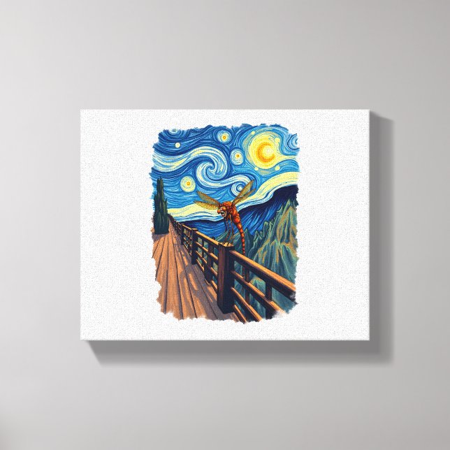 Dragonfly Lovers Artistic Dragonfly Leinwanddruck (Vorderseite)