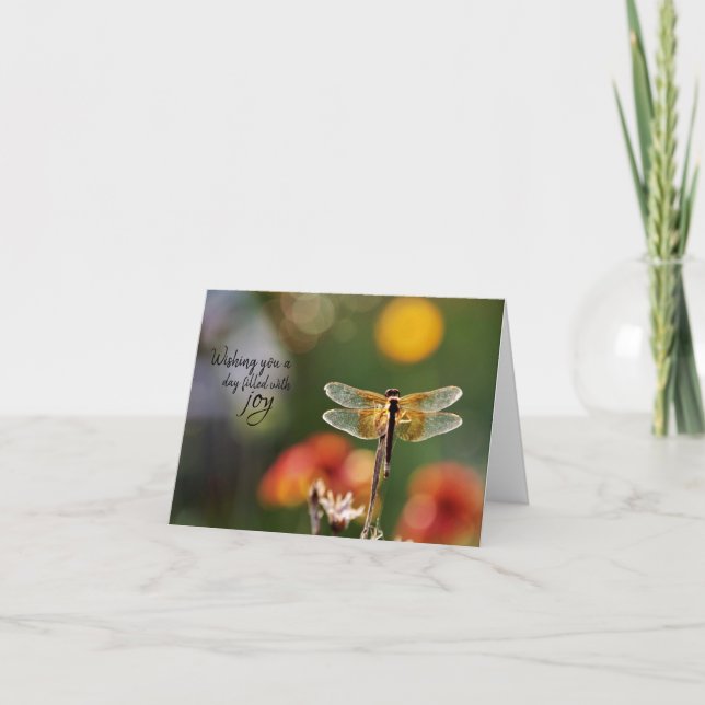 Dragonfly Magic Geburtstagskarte Dankeskarte (Vorderseite)