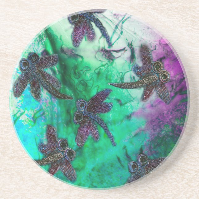 Dragonfly Magic Getränkeuntersetzer (Vorne)