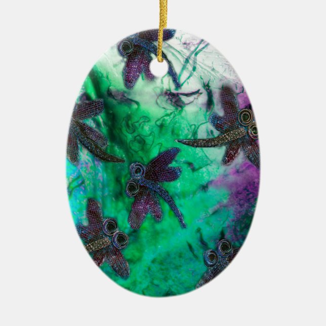 Dragonfly Magic Keramik Ornament (Vorne)