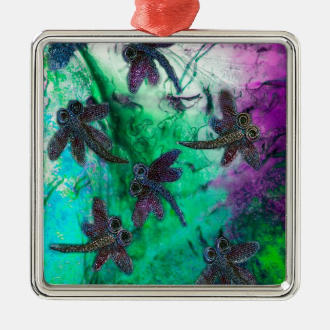 Dragonfly Magic Silbernes Ornament (Vorne)