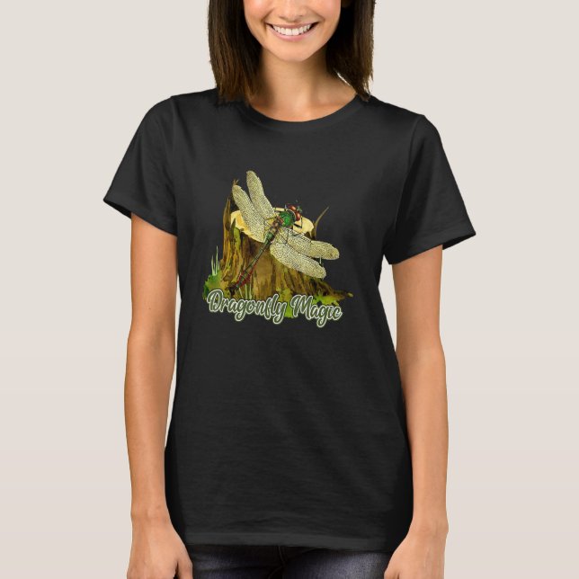 Dragonfly Magic Vintag Dragonfly Design T-Shirt (Vorderseite)