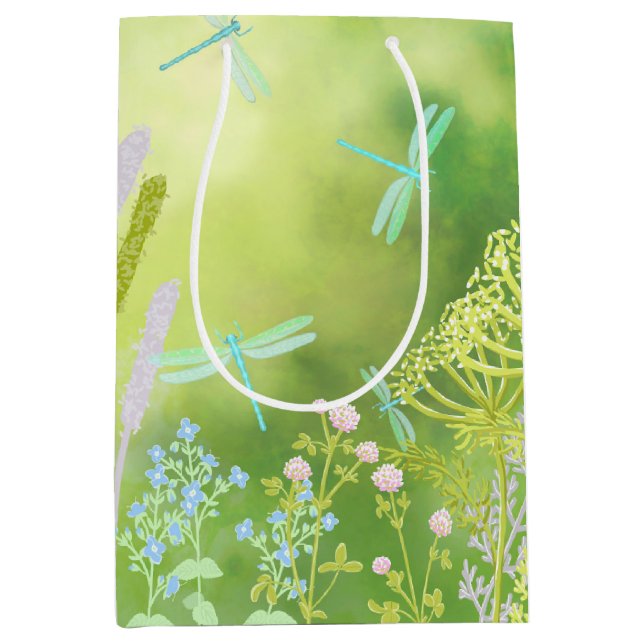Dragonfly Meadow Mittlere Geschenktüte (Vorderseite)