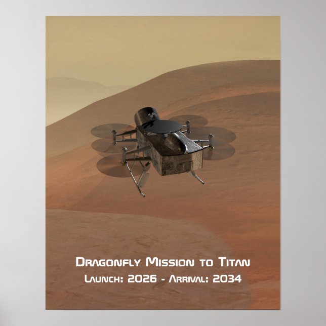Dragonfly-Mission nach Titan Poster (Vorne)
