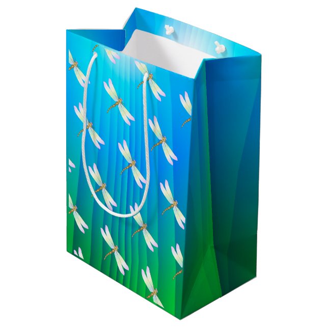 Dragonfly Mittlere Geschenktüte (Rückseite Schrägansicht)