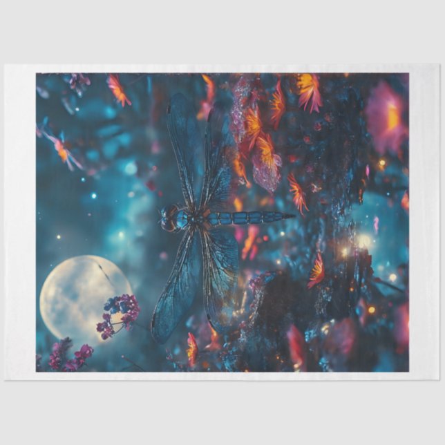 Dragonfly Moon Seidenpapier (Vorderseite)