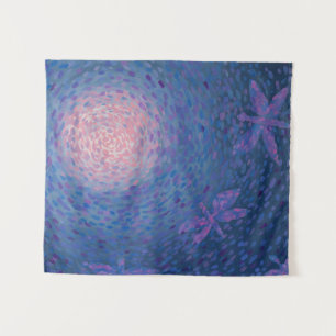 Dragonfly Moon Wandteppich