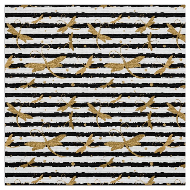 Dragonfly-Muster mit Glitzer-Effekt Stoff (Muster)