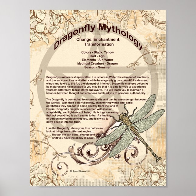 DRAGONFLY MYTHOLOGY POSTER (Vorne)