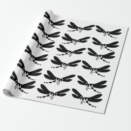 Dragonfly Natur Insekten Silhouette Art Geschenkpapier