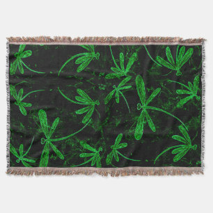 Dragonfly Neon Green Decke