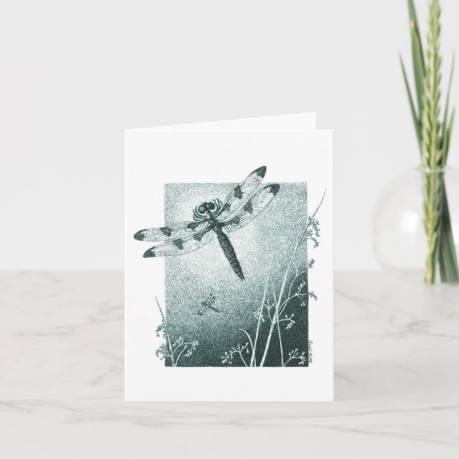 Dragonfly Note Card - Türkis Karte (Vorderseite)