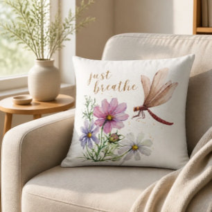 Dragonfly Nur Breathe Throw Kissen