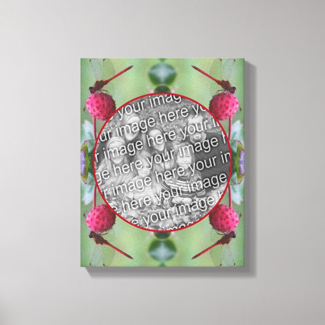 Dragonfly On Dogwood Frucht Gestalten Sie Ihr eige Leinwanddruck (Vorderseite)