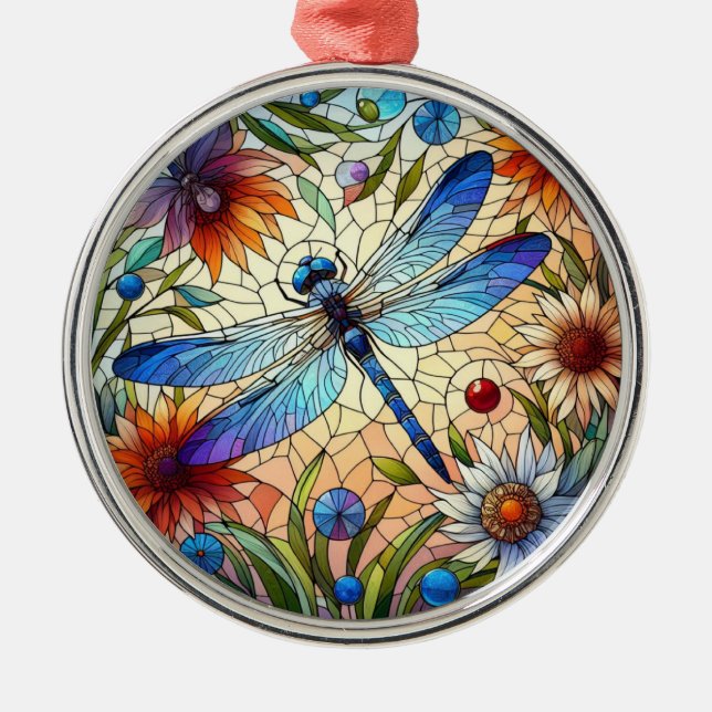 Dragonfly-Ornament Ornament Aus Metall (Vorne)