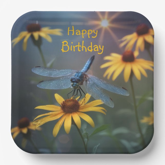Dragonfly Pappteller (Vorderseite)