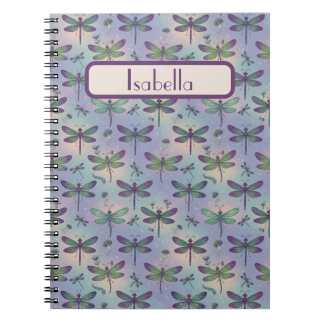Dragonfly Pattern Personalized Notizblock (Vorderseite)
