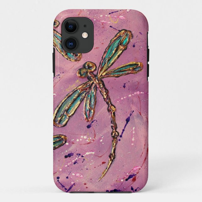 Dragonfly Pink Fizz Case-Mate iPhone Hülle (Rückseite)