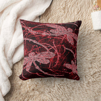 Dragonfly Red Haze Kissen