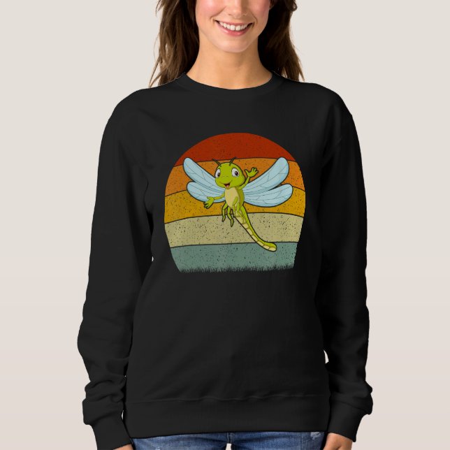 Dragonfly  Retro Style Vintage Sweatshirt (Vorderseite)