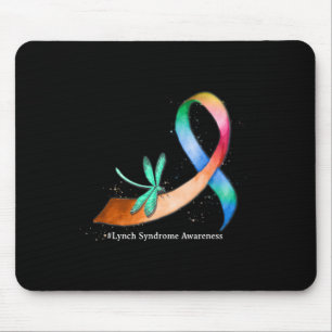 Dragonfly Ribbon Lynch-Syndrom Aufklärungsgeschenk Mousepad